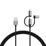 Varta 3in1 Speed Charge & Sync cable (USB A to Micro USB, USB Type C, Lightning)