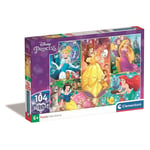 Disney Princess Puzzle 104 pieces. 33.5 x 23. cm. Age 6+. Cinderella, Snow White