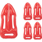 Relaxdays - Planche de sauvetage gonflable, lot de 5, Bouée de sauveteur, Déguisement Malibu, Pour enfants et adultes, rouge