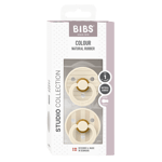 BIBS - Pacifier Studio Colour 2 Pack - Ivory/Vanilla - Size 1