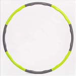 lihai Hula Ring Fitness Hoop Adults Kids Folding Wave Weighted 1kg,Hula Hoop 8 Knots,Kids Hula Hoops for Children Small,Weighted Hula Hoop Fitness Exercise Hoola Hoops for Adults,Kids (8p, Yellow)