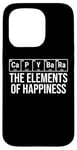 iPhone 15 Pro Capybara The Elements Of Happiness Periodic Table Funny Case