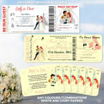 Little Mermaid Ariel Wedding Invitation Disney Save the date Invite Ticket Card