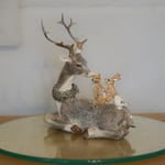 Sitting Stag + Animals Christmas Resin Ornament | Xmas Rudolph Animals Home