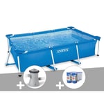 Piscine tubulaire rectangulaire Intex 3,00 x 2,00 x 0,75 m + Filtration à cartouche + 6 cartouches de filtration