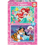 Puzzle - Princesse Disney - Enfant - Ariel et Jasmine - 2 x 48 pièces - Educa