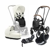 Cybex Priam Duovagn inkl. BeSafe iZi Go Modular X2 &  Bas, Off White/Chrome Brown