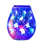 C Luftfuktare 14,8x14,8x20,3cm Butterfly 7 Color Changing Aroma Diffuser Elektrisk vaxbrännare Smältlampa