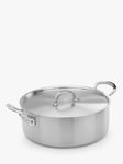 Samuel Groves Tri-Ply Stainless Steel Saute Pan & Lid, 26cm