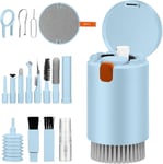 Kit de nettoyage 20 en 1 pour clavier d'ordinateur portable, MacBook, Airpods, téléphone, tablette, ordinateur, moniteur de PC, appareil photo, avec souffleur et nettoyeurs d'écran S (bleu)