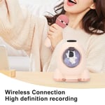 Portable Kids Wireless Karaoke Machine Capsule Shaped BT Speaker with Microphone