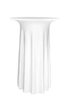 Gastro Uzal Housse de Table Haute de Luxe Housse Extensible pour Table de bière pour Mariage, évènement Blanc 70 cm