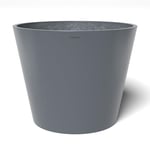 POTS&MORE VP035001 UMO 50 Pot de Fleurs, diamètre : 50 cm, Design élégant, Couleur : Gris, Hauteur : 35,5 cm, Pot en Plastique, pour Plantes d'intérieur