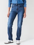 Levi's 724&trade; High Rise Straight Performance Cool - Cool I Am In Paradise, Blue, Size 28, Inside Leg 32, Women