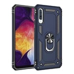 BestST Coque Galaxy A40, Support de Bague en métal, pivots de Rotation à 360 ° & 180 °. Étui de Protection Slim Soft TPU + PC, Compatible avec Support de Voiture magnétique - Bleu