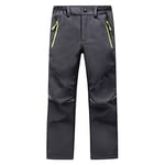 LANBAOSI Pantalon Ski Enfants Hiver Garçons Filles Imperméable Pantalon Randonnée Chaud Softshell Doublé Polaire Pantalon de Montagne