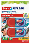 Tesa Mini Roller Colle EcoLogo Forte Adhérence Permanente, Design Ergonomique Pour Un Collage Propre Et Précis, Idéal Pour Le Papier, Le Carton Et Les Photos Petit Format Pratique Et Portable