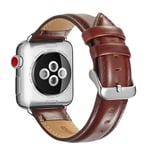 Crazy Horse Apple Watch Series 4 44mm klockarmband i koskinn - Kaffe