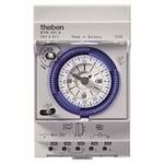 Theben 1610011 SYN 161 d Horloge programmable analogique, programme journalier, 1 canal, synchro. avec le réseau, 180 W LED