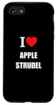 Coque pour iPhone SE (2020) / 7 / 8 I Love Apple Strudel Dessert allemand pour hommes, femmes, enfants