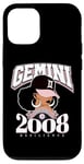 Coque pour iPhone 12/12 Pro Gemini 2008 Perle Anniversaire Afro Zodiaque Reine