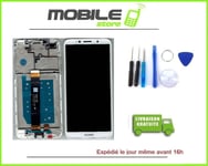 Vitre Tactile + Ecran LCD + Châssis  pour HUAWEI Y5 2018 Blanc + outils