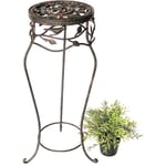 Denk - Tabouret de fleur Métal Noir Rond 65 cm Support de fleur 18215 Colonne de fleur Antique Support de plante Tabouret de plante Vintage