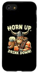 Coque pour iPhone SE (2020) / 7 / 8 Bière Horn Up Drink Down Viking Beer Buvant de la bière Funny Warrior