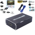 HD 1080p USB 3.0 HDMI Video Game Capture Card Live Streaming Recorder Device