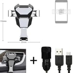 Car holder air vent mount for Samsung Galaxy S22+ + CHARGER Smartphone