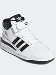 adidas Originals Forum Mid Shoes, White/Black, Size 5.5