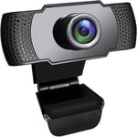 KCatsy USB HD Webcam with Microphone 1080p Laptop Desktop PC Video Call