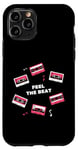 Coque pour iPhone 11 Pro Feel the Beat Music Lover Cassette Vintage Cadeau Homme Femme