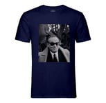 T-Shirt Homme Col Rond Jack Nicholson Acteur Cigarette Photo Noir Et Blanc Cinema