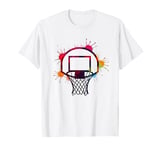 Colorful Basketball Tie Dye Color Splash Hoop Net Basketball T-Shirt