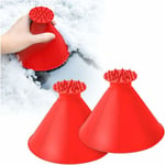 2 Pcs Grattoirs à Glace Ronds, Universelle Gratte-Glace Voiture, Multifonctionnel Nettoyage Pelle à Neige, Accessoires Automobiles, pour suv,