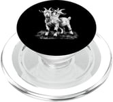 Two Headed Goat With Two Heads Creepy Goat Lovers PopSockets PopGrip for MagSafe