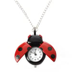 Bigpea Collier Tour DE Cou Montre Rouge en Coccinelle 40X25MM