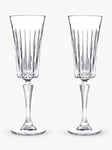 John Lewis ANYDAY Paloma Timeless Crystal Glass Champagne Flute, Set of 2, 210ml, Clear