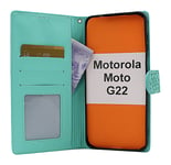 Flower Standcase Wallet Motorola Moto G22 (Aqua)