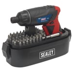 Sealey 53pc Cordless Screwdriver Set 3.6V Lithium-Ion Power Tool LED Torch