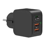 New Net USB-C Chargeur Multiple PD 65 W avec GaN Tech Chargeur mural USB C + USB A pour Mac Book PRO/Air Pad dell XPS 13 HP Lenovo Thinkpad Nintendo Switch Galaxy Huawei