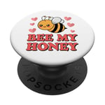 Bee My Honey Cute Valentine's Day Tees Mugs Bags and More PopSockets PopGrip Adhésif