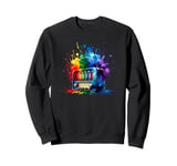 Splash Art Vintage Radio Antique Radios Sweatshirt