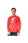 Liverpool Fc Mens Christmas Jumper Crew Neck Long Sleeves Sweater Warm Top