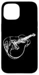 Coque pour iPhone 15 Guitariste de croquis de guitare acoustique