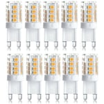 Lot de 10 Projecteur led, lumière décorative led, ampoule led G9, 5 w blanc chaud blanc froid, ampoules led à économie d'énergie, ampoule halogène de