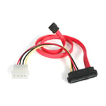 StarTech 18in SAS 29 Pin to SATA Cable with LP4 Power - 18in SAS 29 pin to SATA Cable - 18in SFF 8482 to SATA (SAS729PW18) - SATA/SAS-kabel - 46 cm