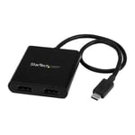 StarTech.com USB-C HDMI MST Monitor Hub, 2 Port, USB-C to HDMI, 1x USB Type-C (M