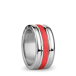 BERING Combinaison de Bagues Échangeables pour Femme en Argent et Rouge avec le Système Unique Twist & Change, lena